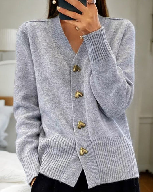 Adele™ | Elegante Cardigan met Hartknopen